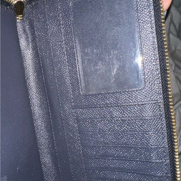 Coach Dark Blue Leather Zip Wallet - Picture 5 of 17